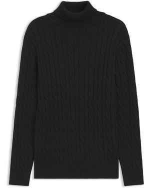 BOSS Pull D'Équitation À Col Cheminée - Noir