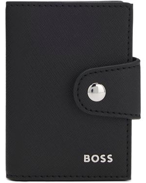 BOSS Logo Card Holder With Secrid Technology - Black