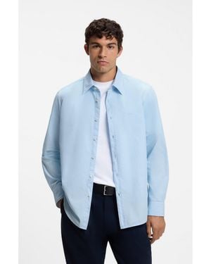 BOSS Regular-Fit Cotton Shirt - Blue