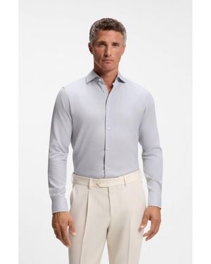 BOSS Regular-Fit Cotton Shirt - Grey