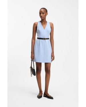 HUGO V-Neck Dress With Seaming Details - Blue