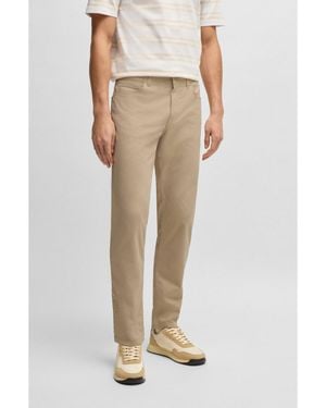 BOSS Maine Regular-Fit Trousers - Natural