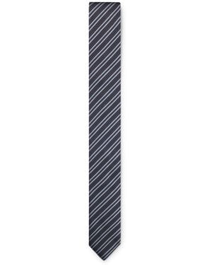 HUGO Krawatte Aus Seide Mit Diagonalen Streifen - Blau