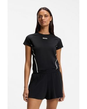 BOSS Active Slim-Fit T-Shirt With Moisture Management - Black