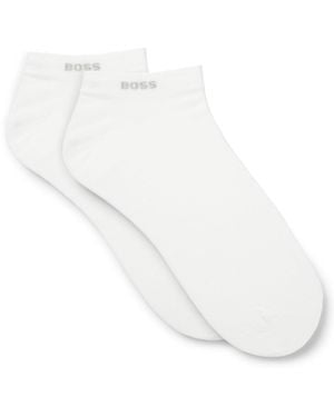 BOSS Knöchellange Socken Aus Stretch-Gewebe Im Zweier-Pack - Weiß