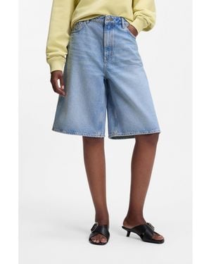 HUGO Wide-Leg Shorts - Blue