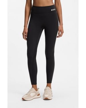BOSS Active Performance-Stretch Leggings With Moisture Management - Blue