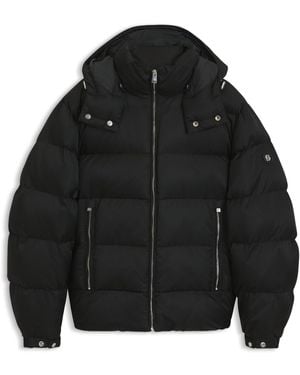 BOSS Wasserabweisende Wattierte Jacke Mit Jacquard-Mikro-Monogrammen - Schwarz