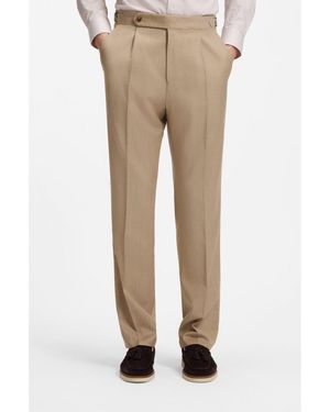 BOSS Tapered-Fit Trousers - Natural