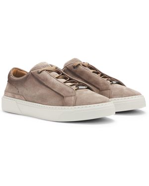 BOSS Gary Lowtop Sneakers Aus Veloursleder - Braun