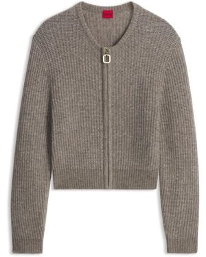 HUGO Gebreid Vest - Bruin