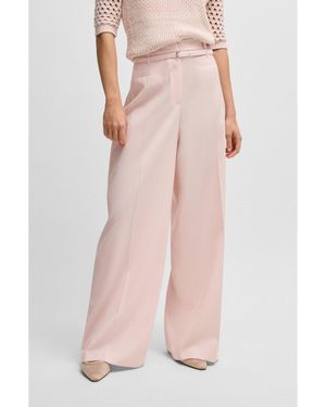 BOSS Relaxed-Fit Trousers - Pink