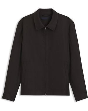 BOSS By Beckham Relaxed-Fit Jacke Aus Leinen - Schwarz