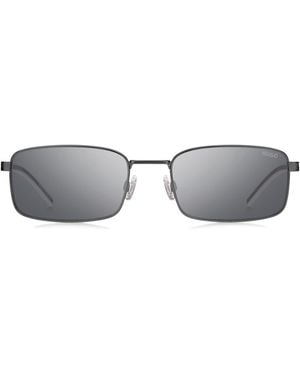 HUGO Lunettes De Soleil À Verres Miroir Avec Branches Bleues Et Blanches