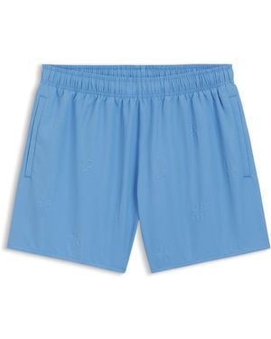 HUGO Zwemshorts Met All-Over Tweedelige Logo's - Blauw