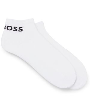 BOSS Knöchellange Socken Aus Elastischem Baumwoll-Mix Im Zweier-Pack - Weiß