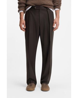BOSS Beckham X Relaxed-Fit Trousers - Black