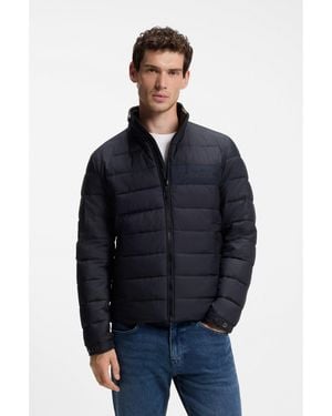 BOSS Classic Padded Jacket With A Zip Closure - Blue