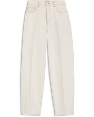 HUGO Jeans Barrel Fit De Denim Crudo - Blanco