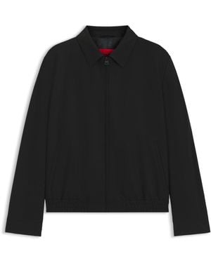 HUGO Slim-Fit Jasje Van Hoogwaardig Stretchmateriaal - Zwart