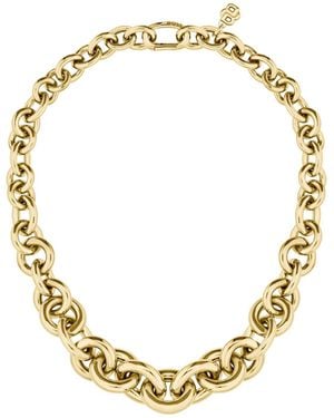 BOSS Tone Necklace With Circle And Oval Links - Metallic