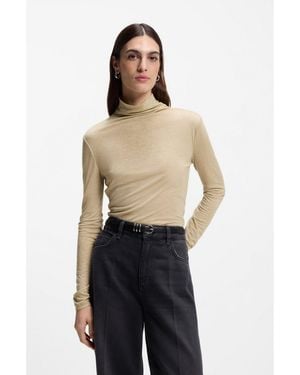 BOSS High-Neck Top - Natural
