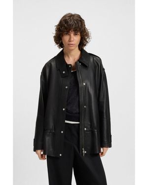 BOSS Long-Length Biker Jacket - Black