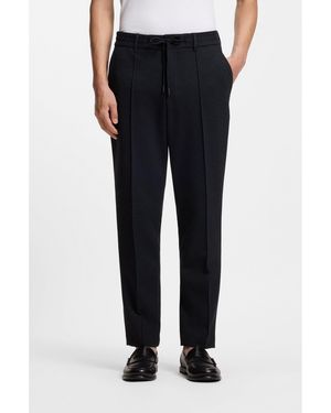 BOSS Tapered-Fit Trousers - Black
