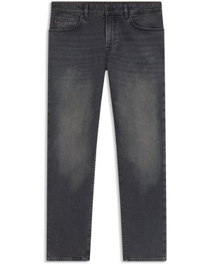 BOSS Jean Regular Maine En Denim Stretch Gris Confortable - Bleu