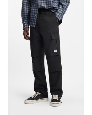 HUGO Relaxed-Fit Trousers - Blue
