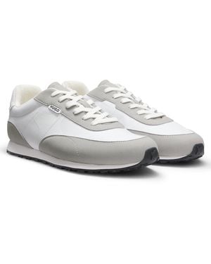 HUGO Sneakers Aus Ripstop Mit Schnürung Und Eva-Gummisohle - Weiß