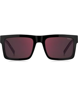 HUGO Schwarze Sonnenbrille Mit Akzenten - Lila