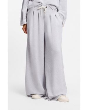 BOSS Wide-Leg Tracksuit Bottoms - Grey