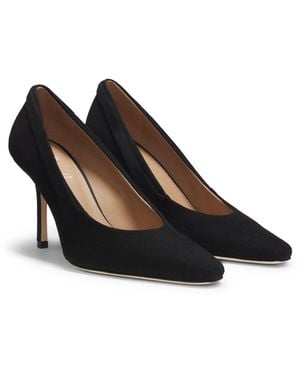 BOSS Pumps Aus Veloursleder Mit Komfortabler Innensohle - Schwarz