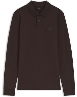 BOSS Polo Slim Fit - Marrone