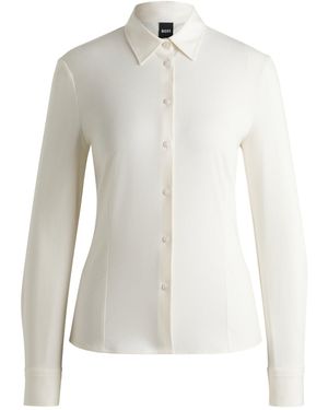 BOSS Extra-Slim-Fit Blouse - White