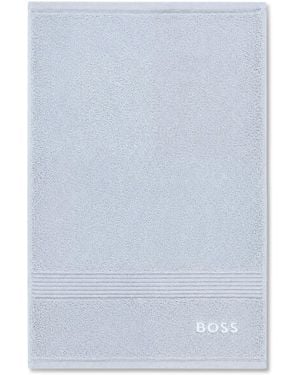 BOSS Toalla Para Invitados De Algodón Con Logo Bordado A Tono - Azul