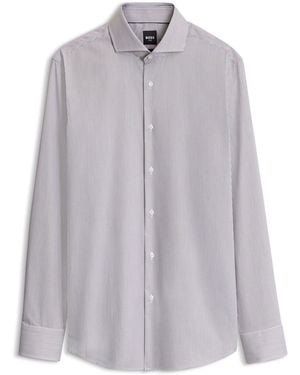 BOSS Camisa Slim Fit - Morado