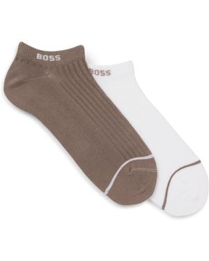 BOSS Light Beige Men's Casual Socks Size 7-13 - Multicolor