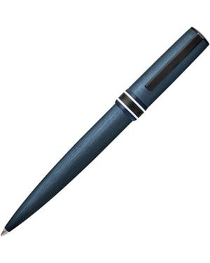 BOSS Bolígrafo Azul Marino Cepillado Con Anillo A Rayas