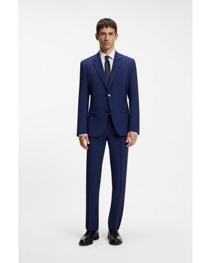 HUGO Two-Piece Slim-Fit Wool-Blend Suit - Blue
