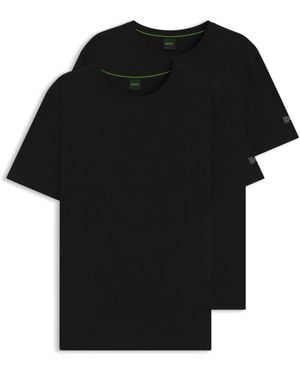BOSS Two-Pack Of Cotton T-Shirts With Logos - Black