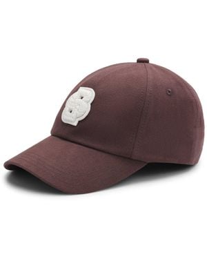 BOSS Cotton-Twill Cap With Braided Double B Monogram - Brown