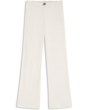 HUGO Pyjama-Hose Aus Pointelle Mit Rüschen - Weiß