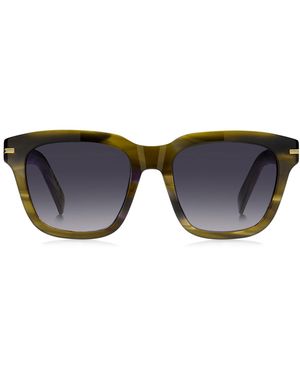 BOSS Sonnenbrille Aus Gemustertem Acetat Mit Goldfarbenen Details - Schwarz