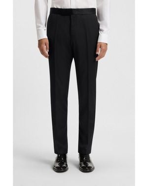BOSS Slim-Fit Tuxedo Trousers - Black