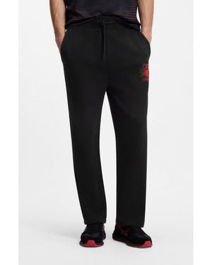 HUGO X Rb Tracksuit Bottoms With Bull Motif - Black