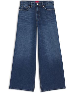 HUGO Jeans De Pernera Ancha En Denim - Azul