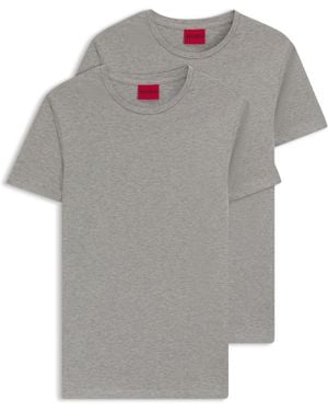 HUGO Two-Pack Of Slim-Fit T-Shirts - Grey