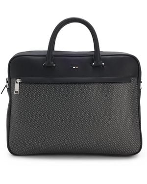 BOSS Aktetas Met Monogramprint - Zwart